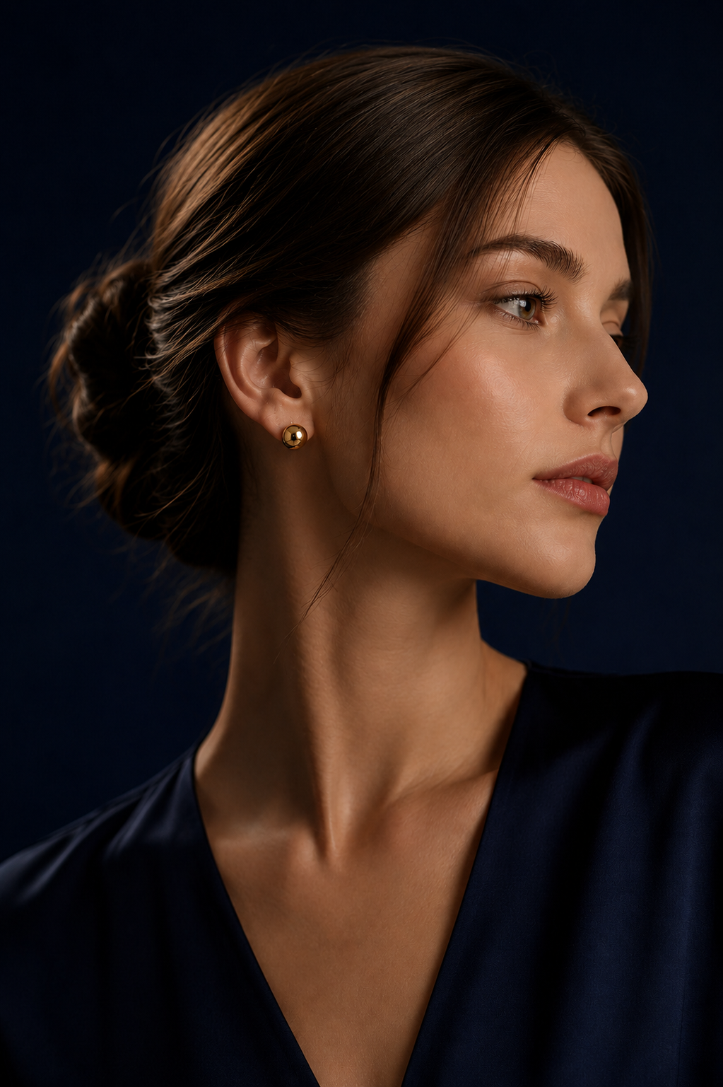 Earring on model